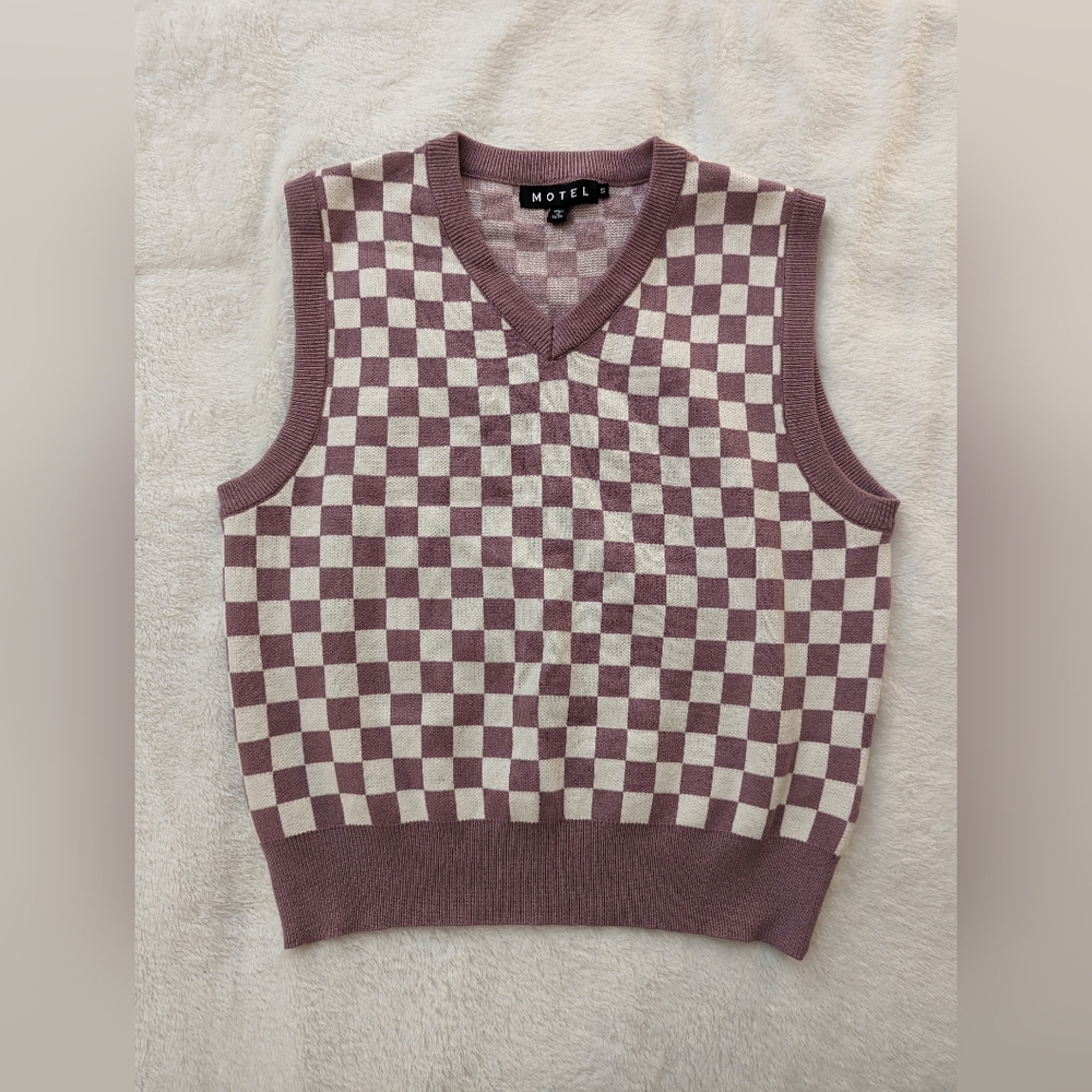 MOTEL ROCKS Sweater Vest Women's Small Pullover Knit Sleeve Less